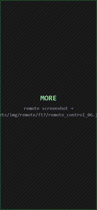 footyBoard7 remote MORE tab with media playlists and data entry