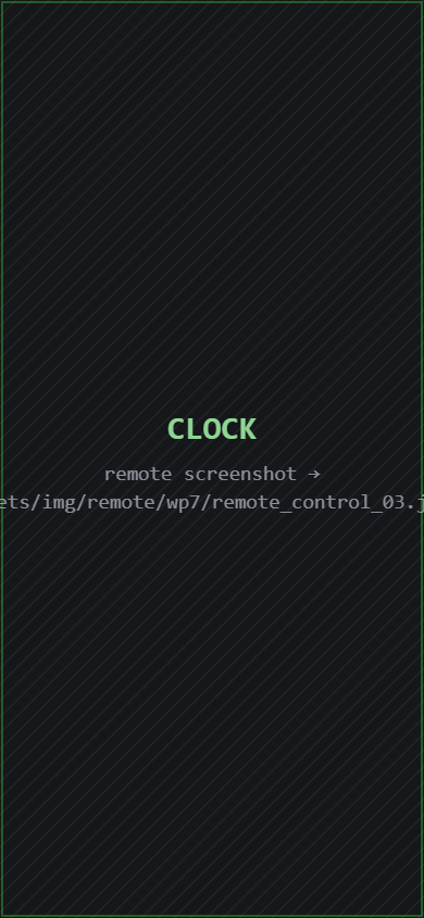 waterBoard7 remote CLOCK tab for the time-keeper