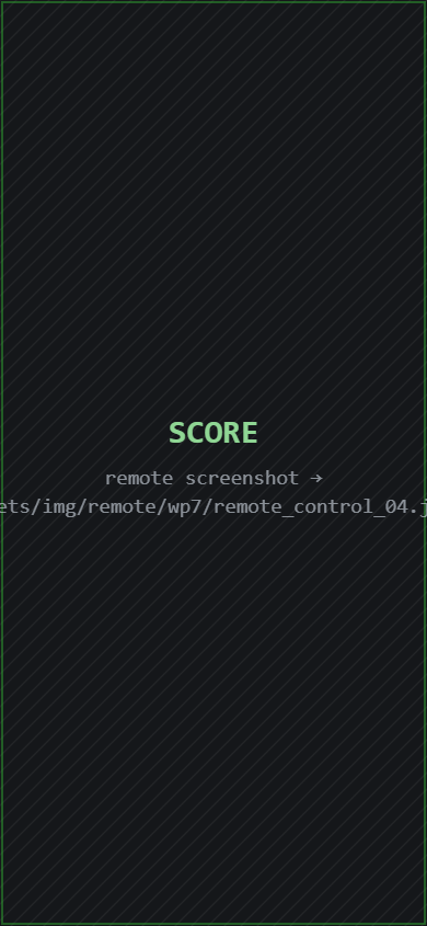 waterBoard7 remote SCORE tab for the scorer